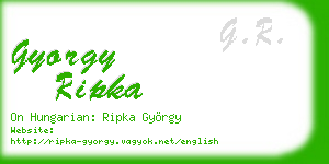gyorgy ripka business card